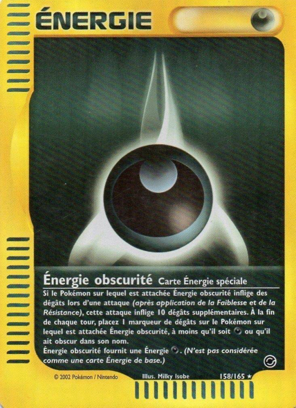 Énergie obscurité 158 — Expedition Base Set (French Pokémon TCG card)