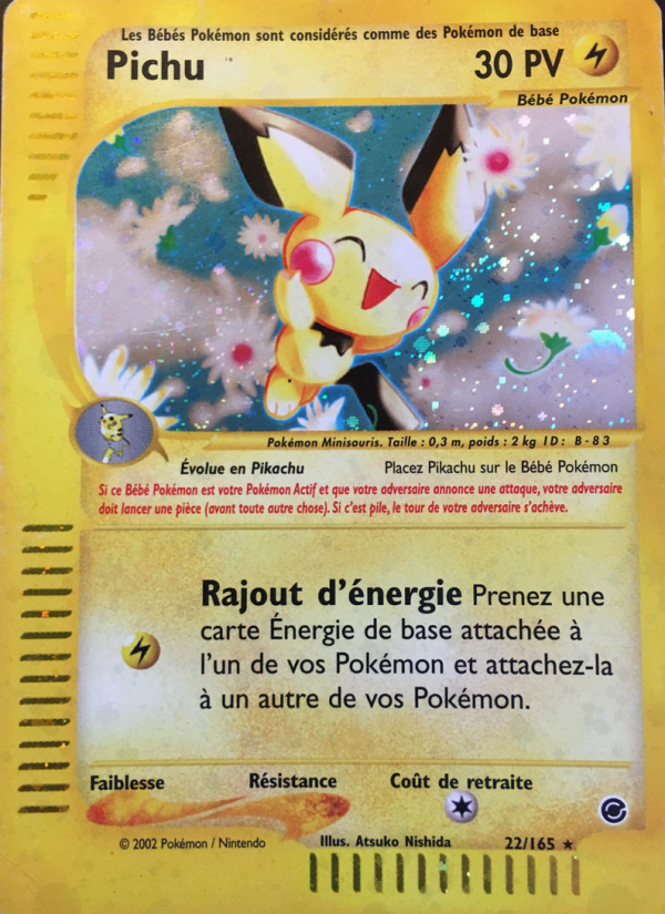 Pichu 22 — Expedition Base Set (French Pokémon TCG card)