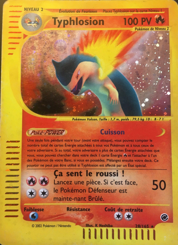 Typhlosion 28 — Expedition Base Set (French Pokémon TCG card)