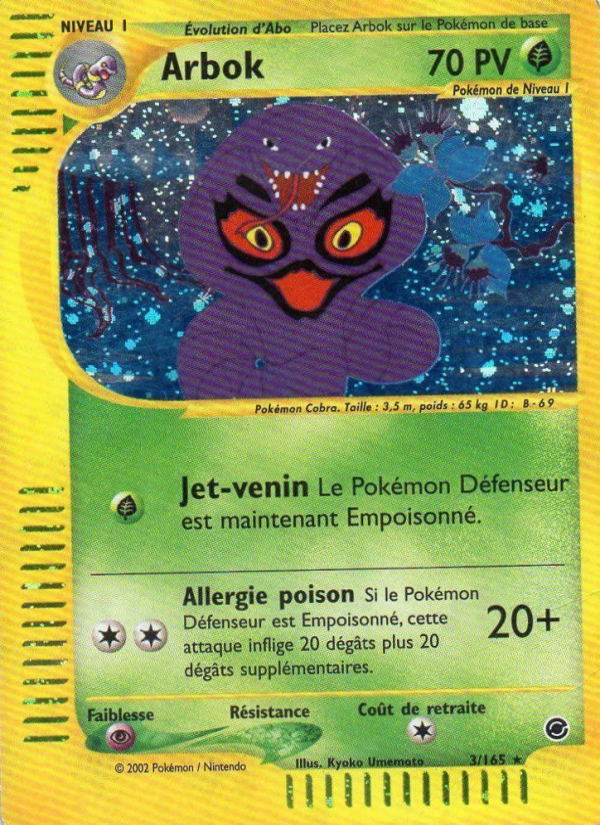 Arbok 3 — Expedition Base Set (French Pokémon TCG card)