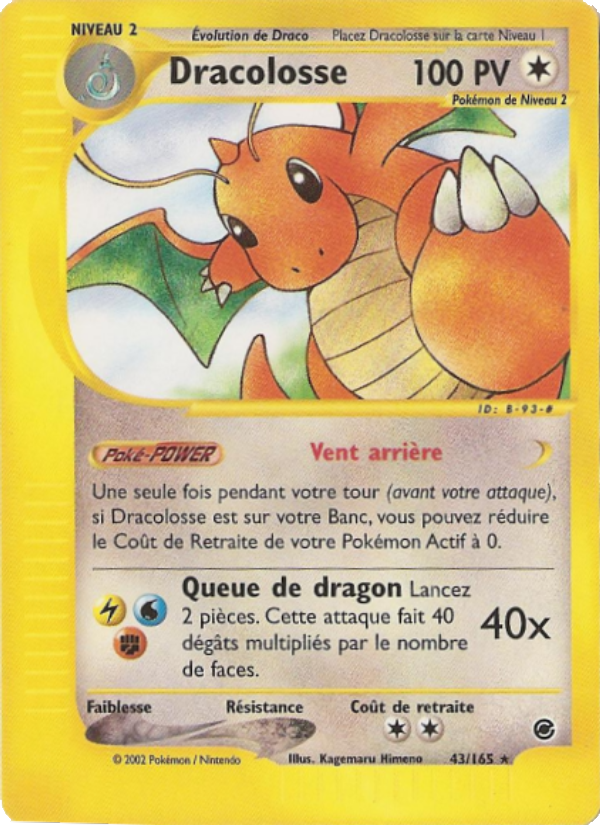 Dracolosse 43 — Expedition Base Set (French Pokémon TCG card)