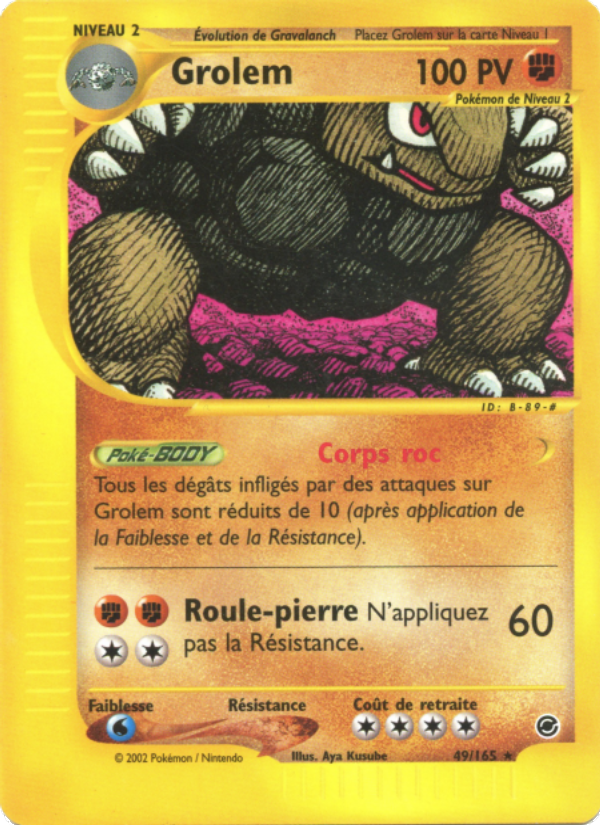 Grolem 49 — Expedition Base Set (French Pokémon TCG card)