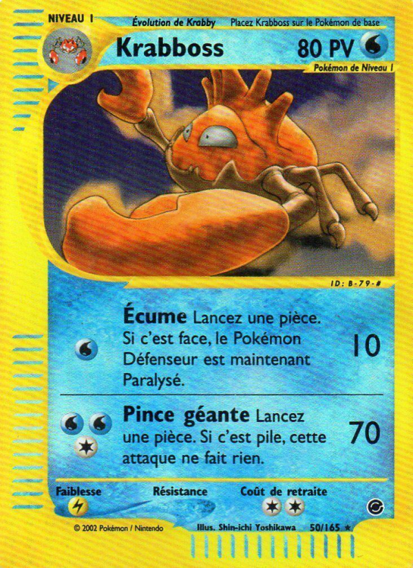 Krabboss 50 — Expedition Base Set (French Pokémon TCG card)