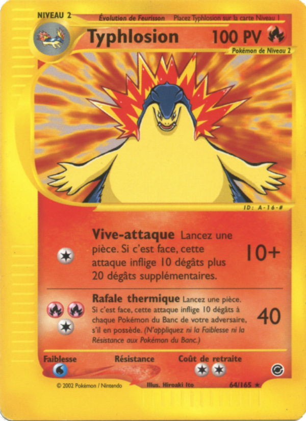 Typhlosion 64 — Expedition Base Set (French Pokémon TCG card)