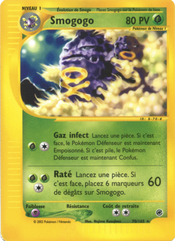Smogogo 70 — Expedition Base Set (French Pokémon TCG card)