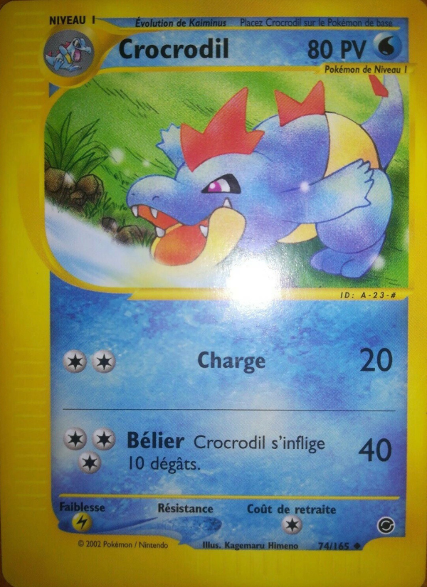 Crocrodil 74 — Expedition Base Set (French Pokémon TCG card)