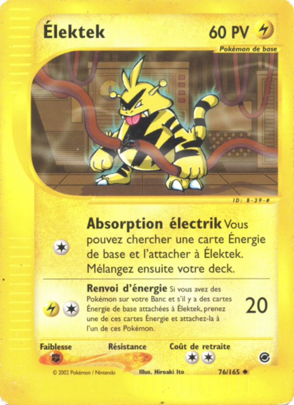 Élektek 76 — Expedition Base Set (French Pokémon TCG card)