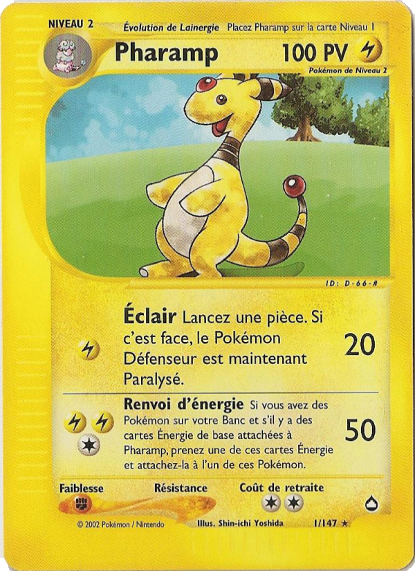 Pharamp 1 — Aquapolis (French Pokémon TCG card)