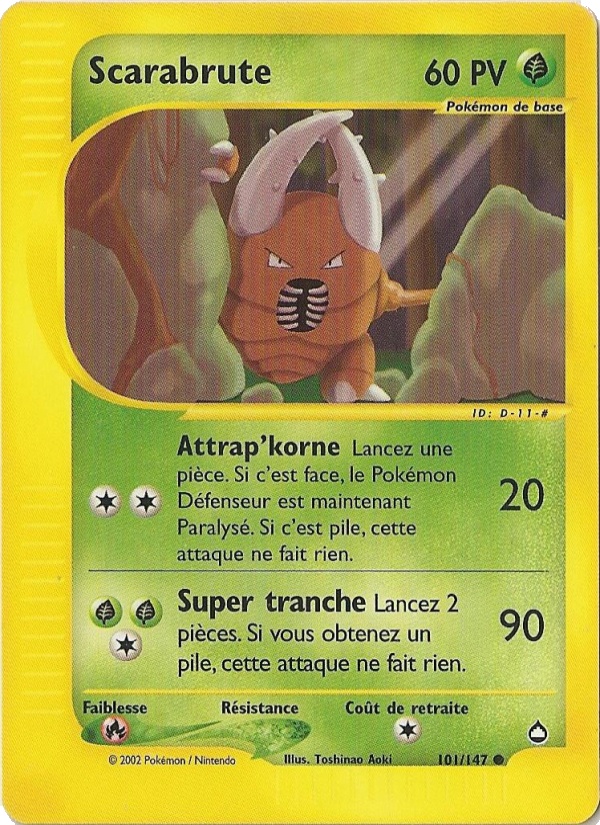 Scarabrute 101 — Aquapolis (French Pokémon TCG card)