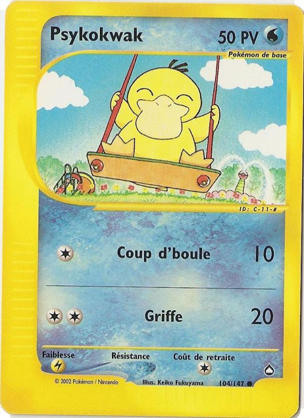 Psykokwak 104 — Aquapolis (French Pokémon TCG card)