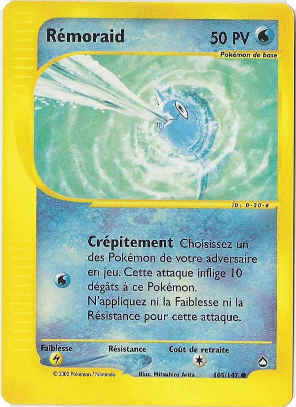 Rémoraid 105 — Aquapolis (French Pokémon TCG card)