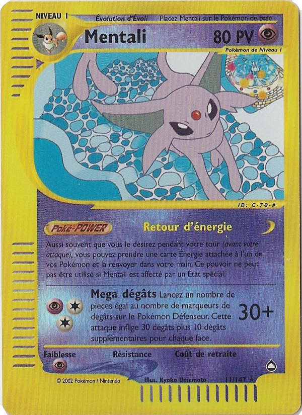 Mentali 11 — Aquapolis (French Pokémon TCG card)