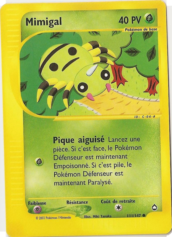 Mimigal 111 — Aquapolis (French Pokémon TCG card)
