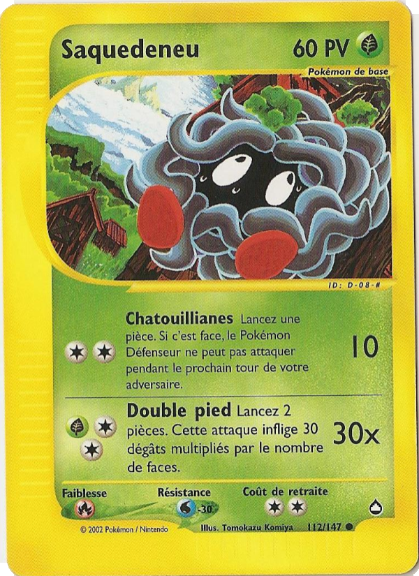 Saquedeneu 112 — Aquapolis (French Pokémon TCG card)