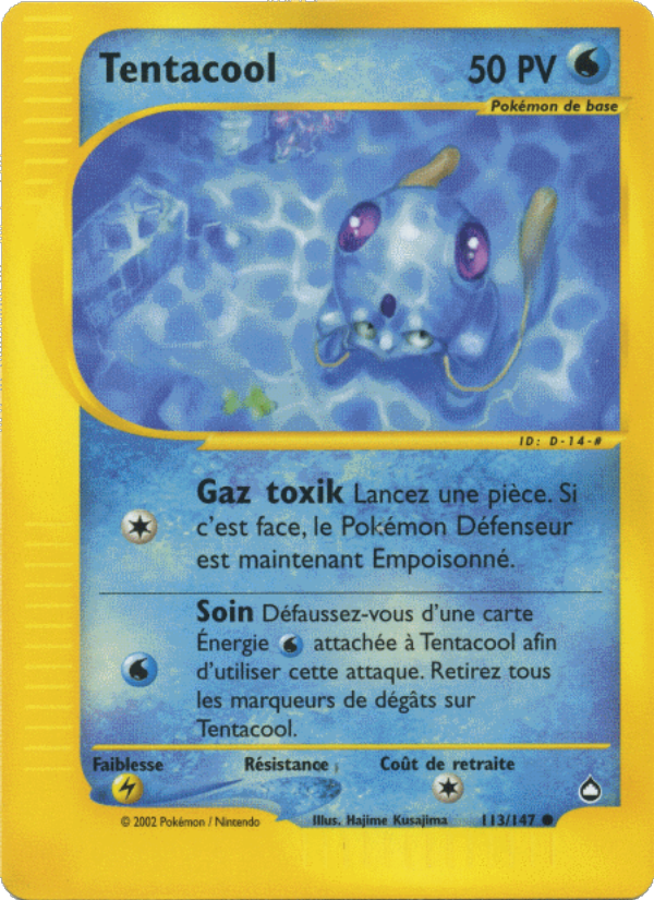 Tentacool 113 — Aquapolis (French Pokémon TCG card)
