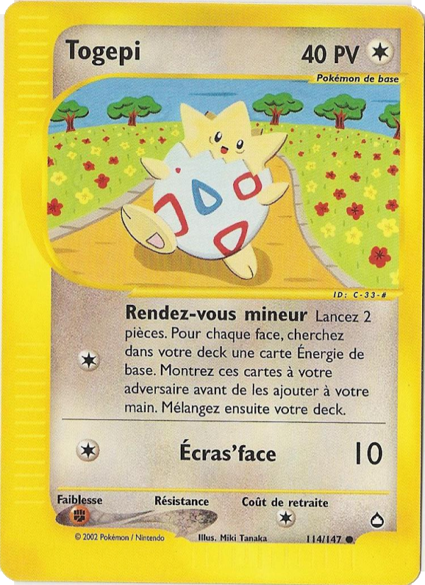 Togepi 114 — Aquapolis (French Pokémon TCG card)