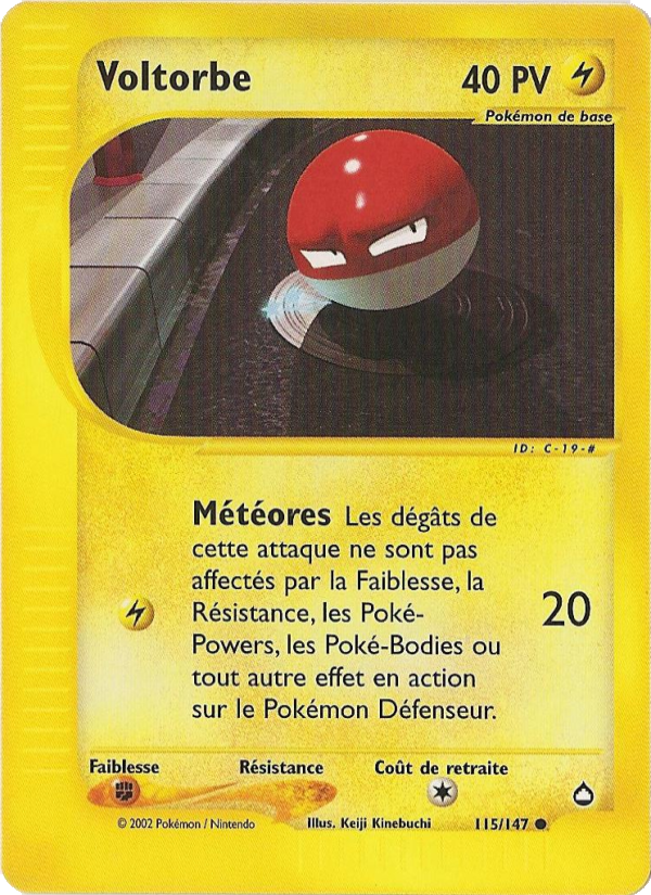 Voltorbe 115 — Aquapolis (French Pokémon TCG card)