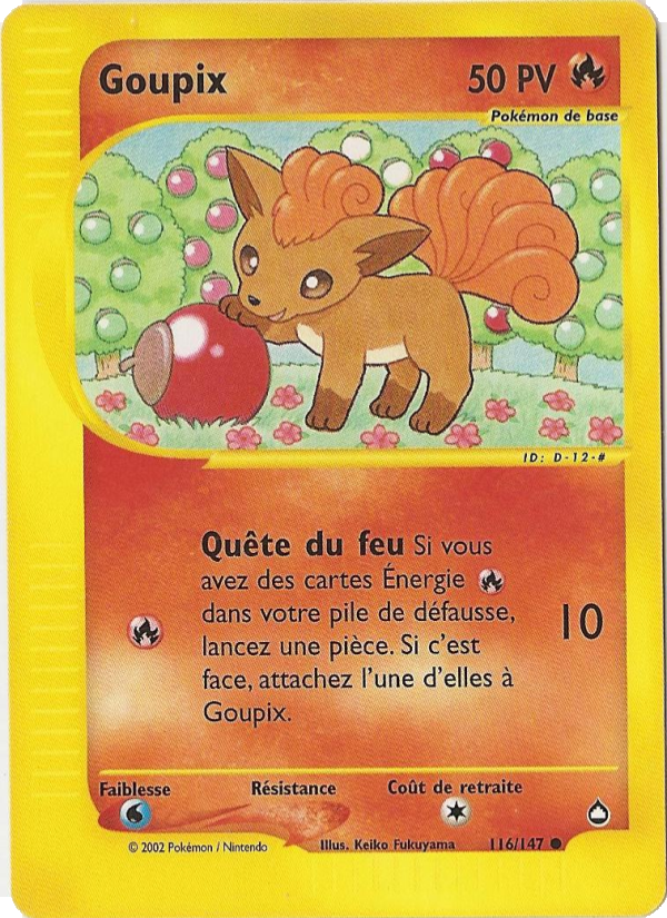 Goupix 116 — Aquapolis (French Pokémon TCG card)
