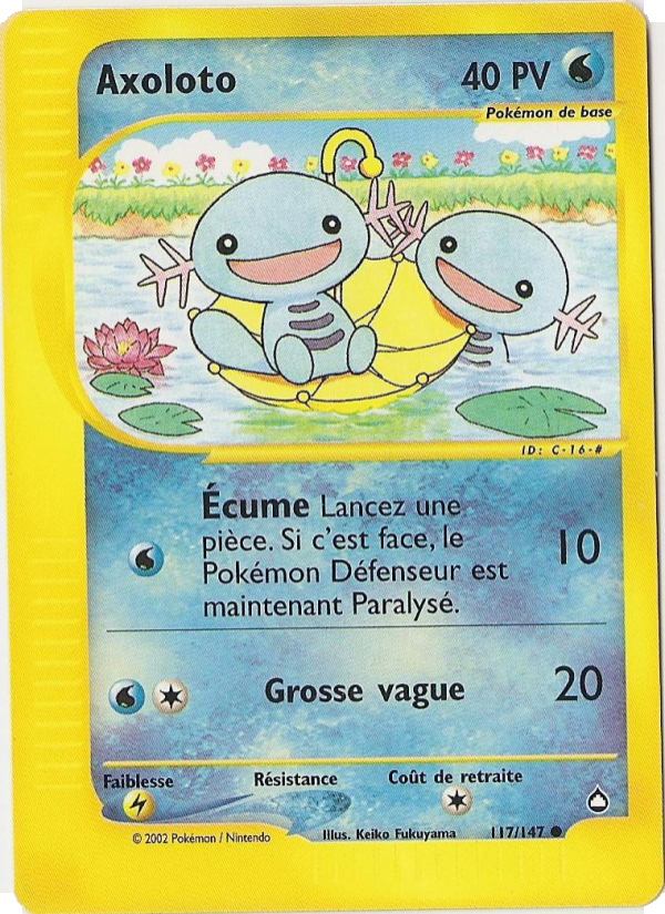 Axoloto 117 — Aquapolis (French Pokémon TCG card)