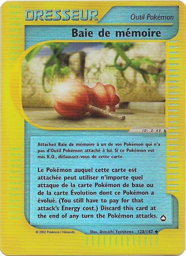 Baie de mémoire 128 — Aquapolis (French Pokémon TCG card)