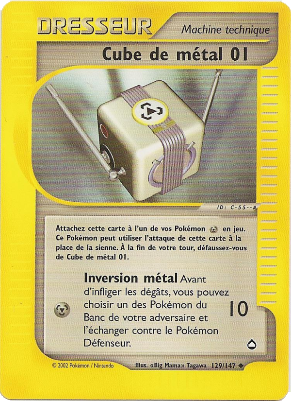 Cube de métal 01 129 — Aquapolis (French Pokémon TCG card)