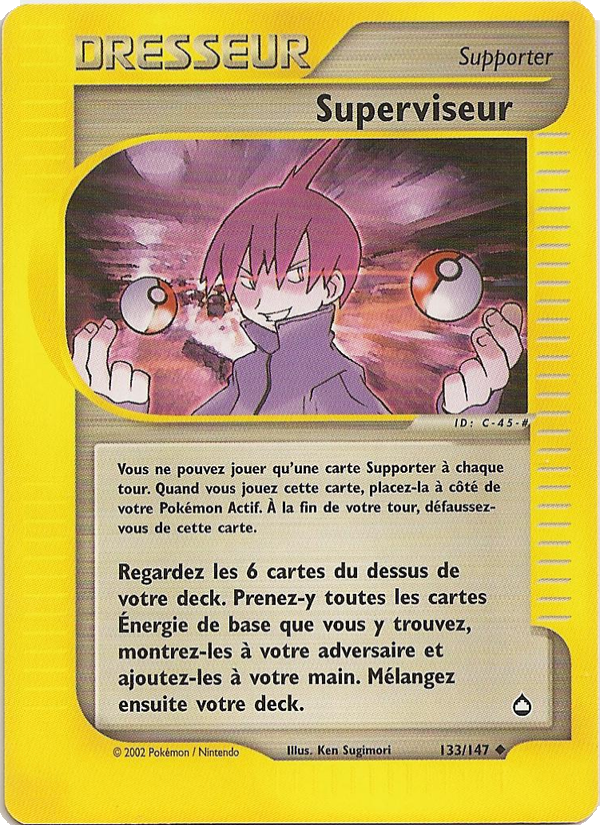 Superviseur 133 — Aquapolis (French Pokémon TCG card)