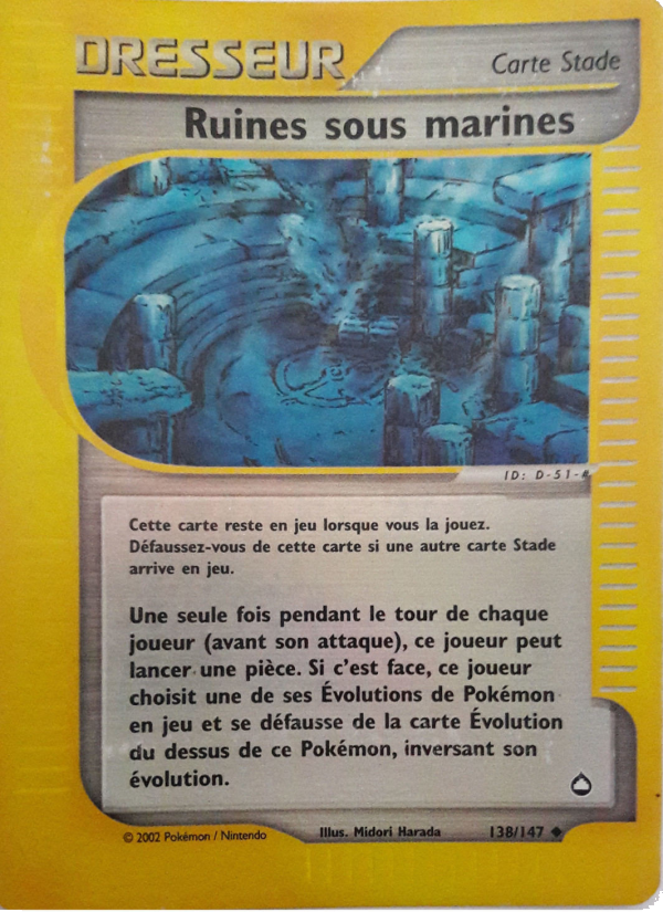 Ruines sous marines 138 — Aquapolis (French Pokémon TCG card)