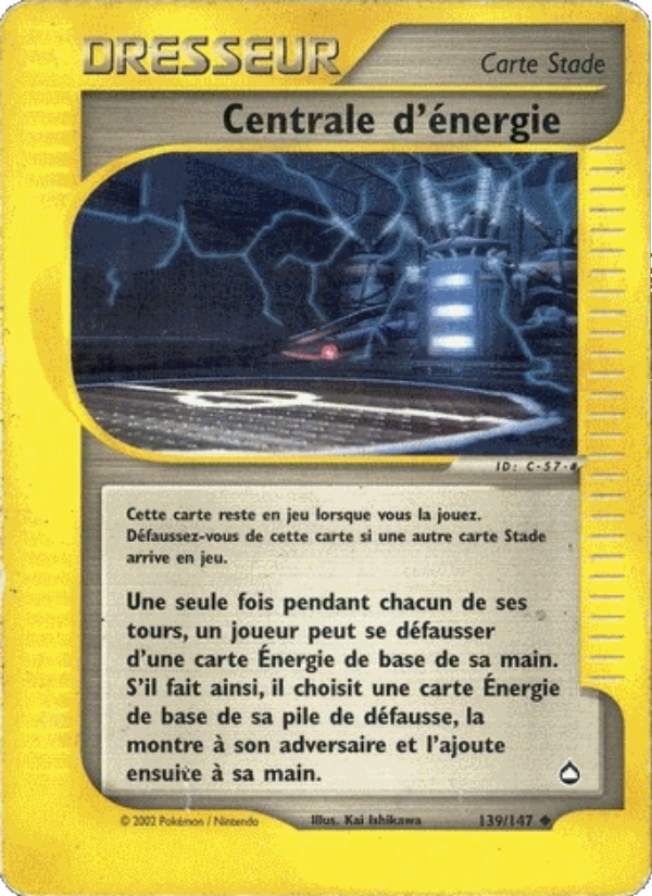 Centrale d'énergie 139 — Aquapolis (French Pokémon TCG card)