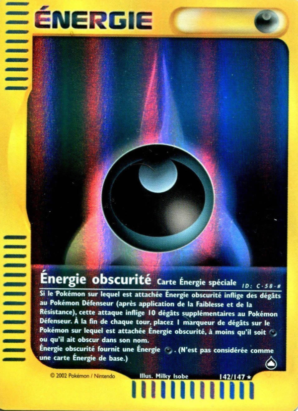 Énergie obscurité 142 — Aquapolis (French Pokémon TCG card)