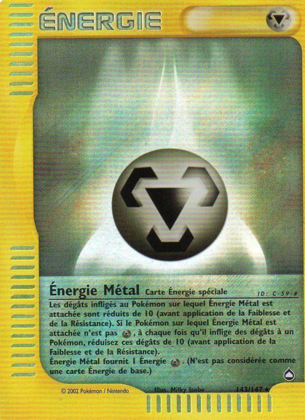 Énergie Métal 143 — Aquapolis (French Pokémon TCG card)