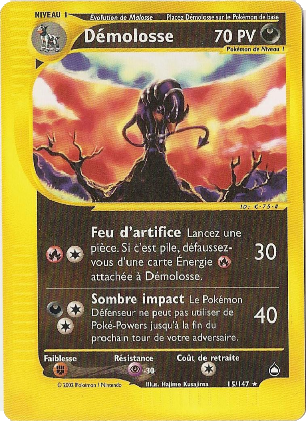 Démolosse 15 — Aquapolis (French Pokémon TCG card)