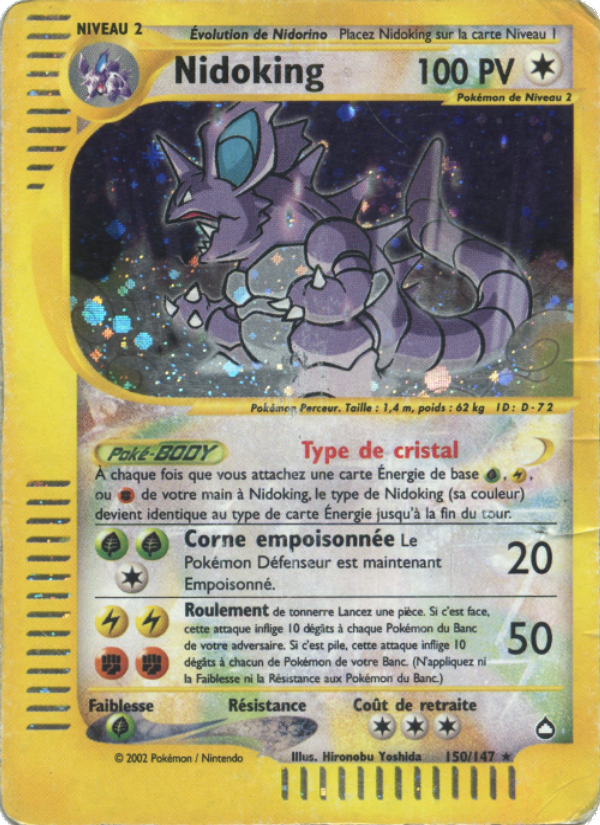 Nidoking 150 — Aquapolis (French Pokémon TCG card)