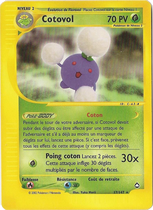 Cotovol 17 — Aquapolis (French Pokémon TCG card)