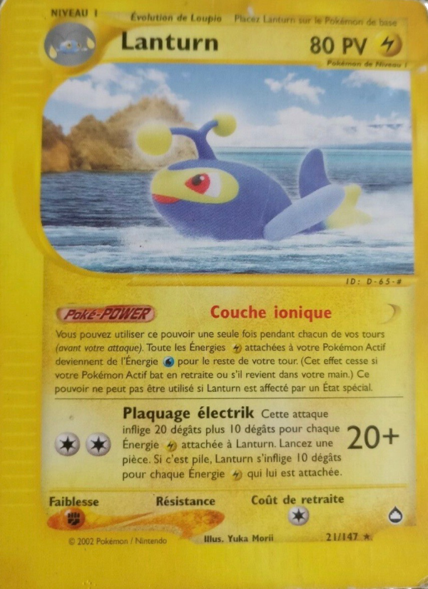 Lanturn 21 — Aquapolis (French Pokémon TCG card)