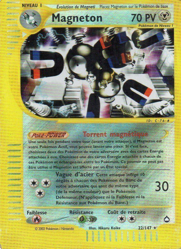 Magneton 22 — Aquapolis (French Pokémon TCG card)