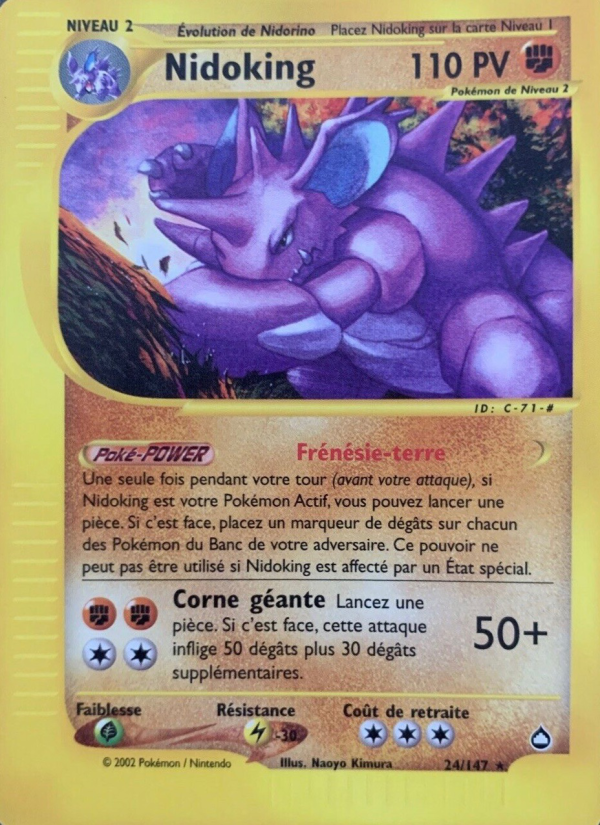 Nidoking 24 — Aquapolis (French Pokémon TCG card)