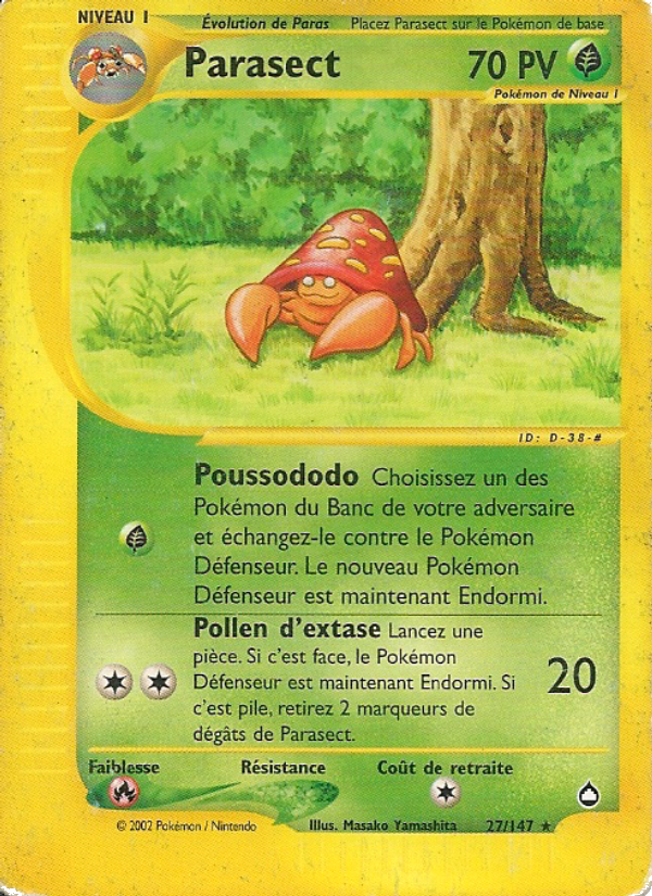 Parasect 27 — Aquapolis (French Pokémon TCG card)