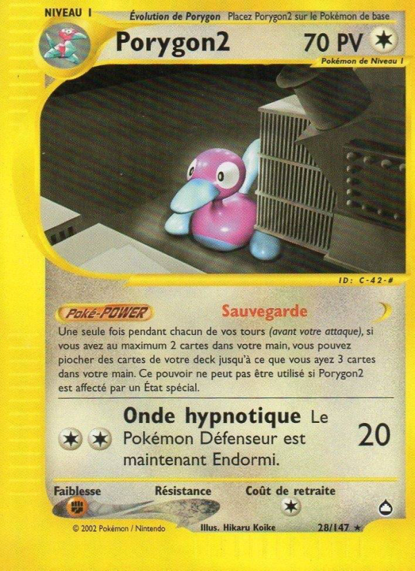 Porygon2 28 — Aquapolis (French Pokémon TCG card)