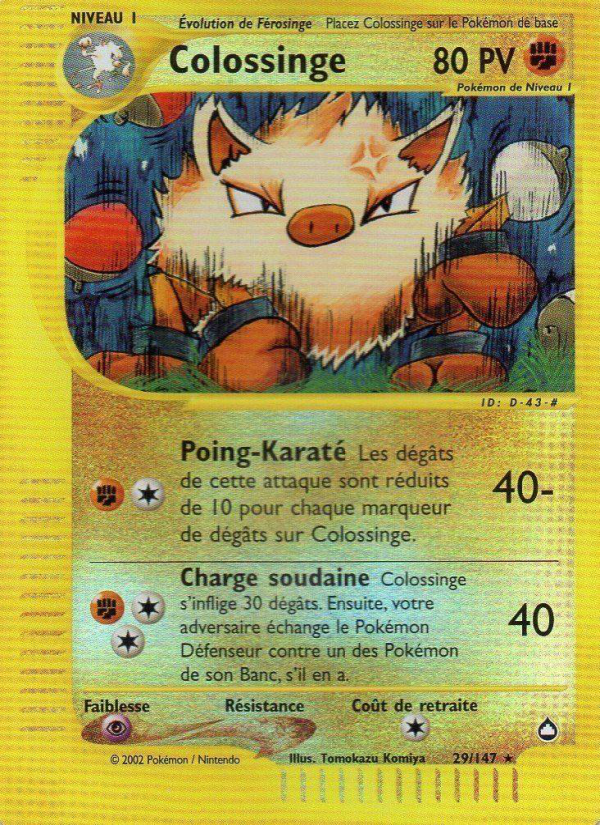Colossinge 29 — Aquapolis (French Pokémon TCG card)