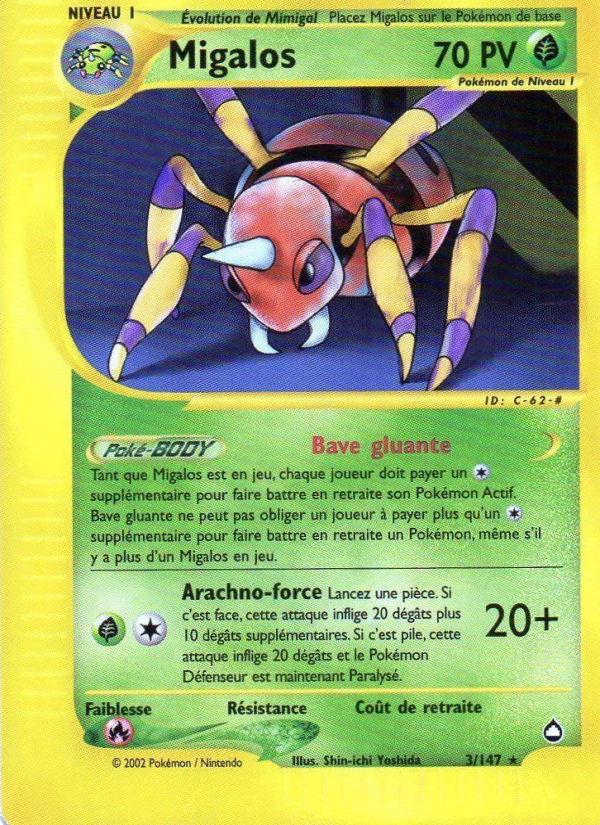Migalos 3 — Aquapolis (French Pokémon TCG card)