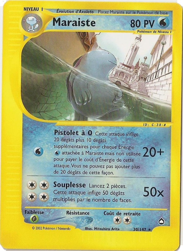 Maraiste 30 — Aquapolis (French Pokémon TCG card)