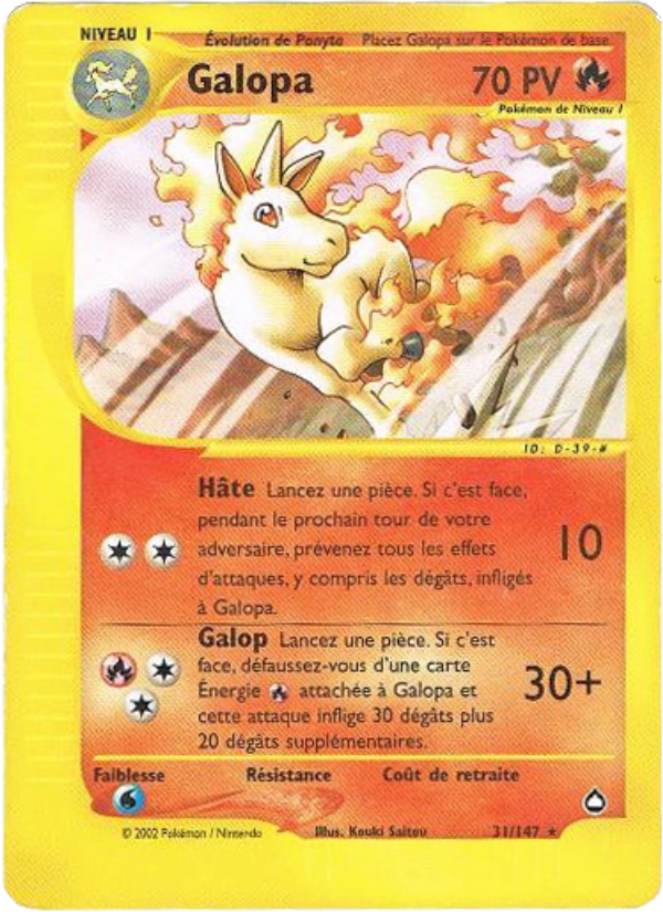 Galopa 31 — Aquapolis (French Pokémon TCG card)
