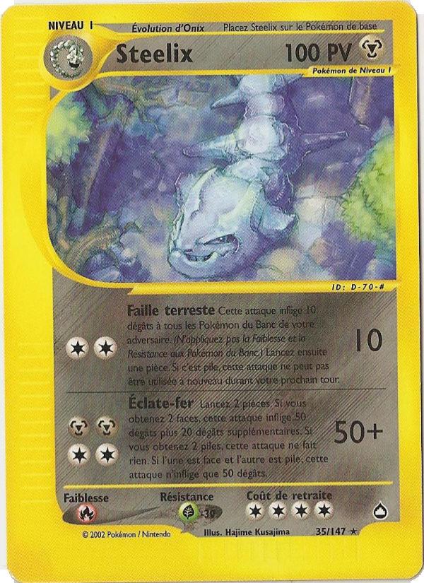 Steelix 35 — Aquapolis (French Pokémon TCG card)