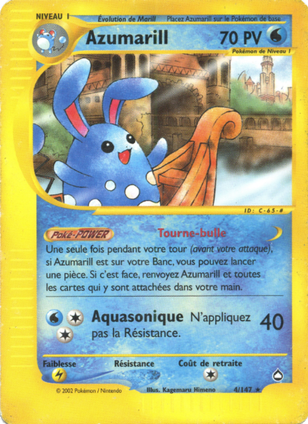Azumarill 4 — Aquapolis (French Pokémon TCG card)