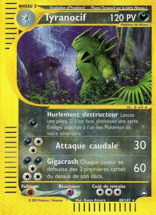 Tyranocif 40 — Aquapolis (French Pokémon TCG card)