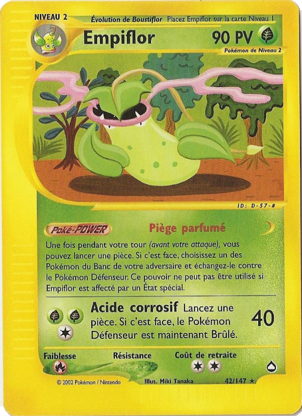 Empiflor 42 — Aquapolis (French Pokémon TCG card)