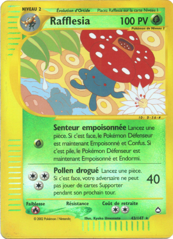 Rafflesia 43 — Aquapolis (French Pokémon TCG card)