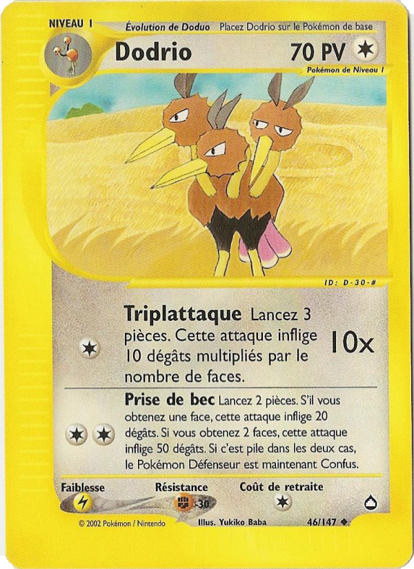 Dodrio 46 — Aquapolis (French Pokémon TCG card)