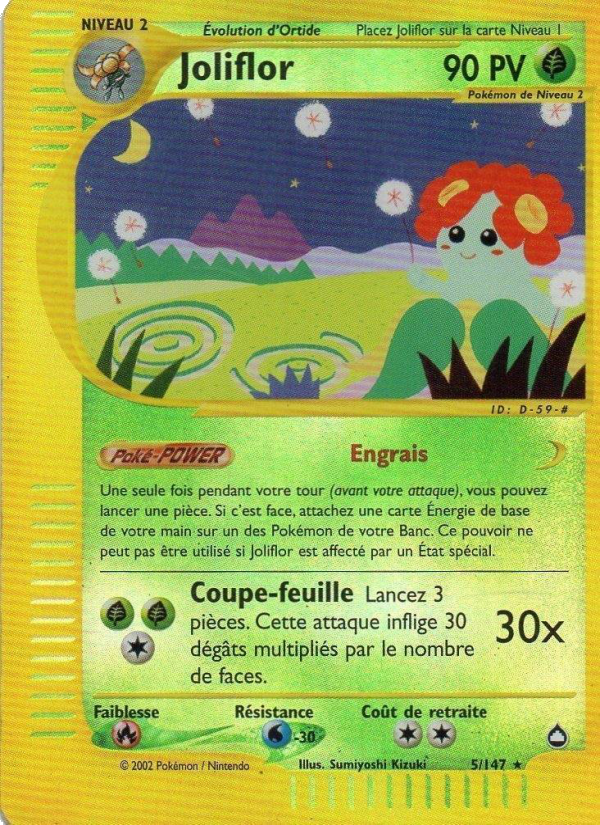 Joliflor 5 — Aquapolis (French Pokémon TCG card)