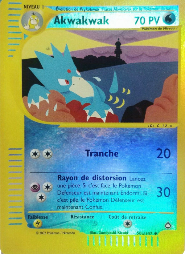 Akwakwak 50a — Aquapolis (French Pokémon TCG card)